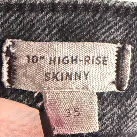 •Madewell• 10” High Rise Skinny Gray Jeans - Size 35/20 - Picture 3 of 9